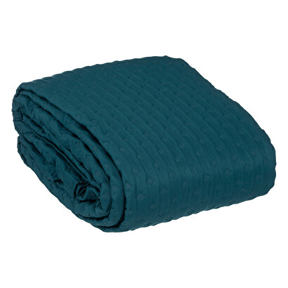 Bedspread, 2 pillowcases 'kalia' blue, 240x260 cm