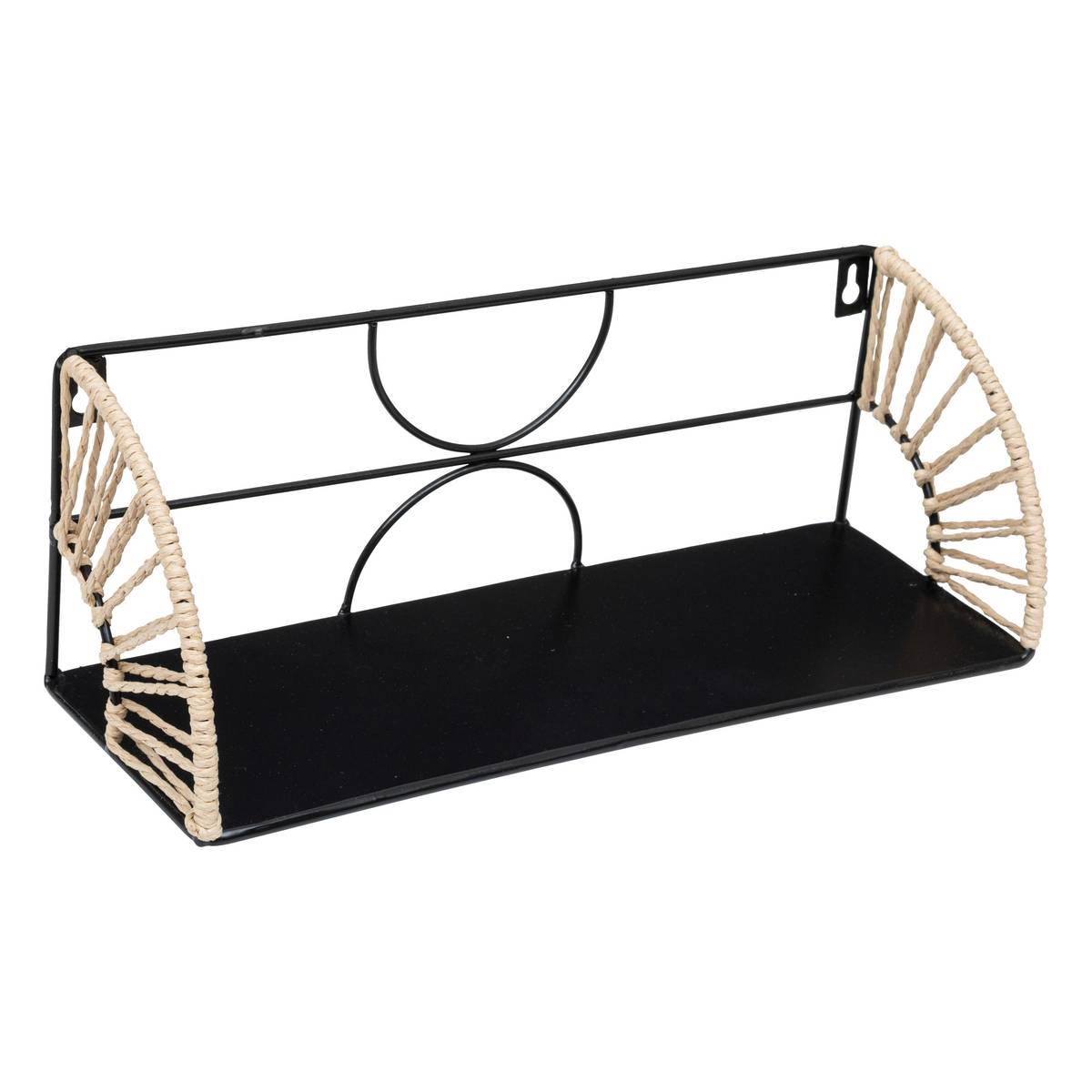 Set of 2 "Mileva" Shelves Black, L.37/42 cm Black