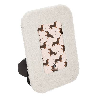 Photo frame bouclette, white, 10x15 cm