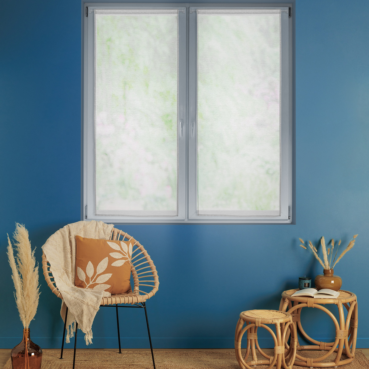 Set of 2 Sheer Curtains "Moly" White, 60x120 cm White