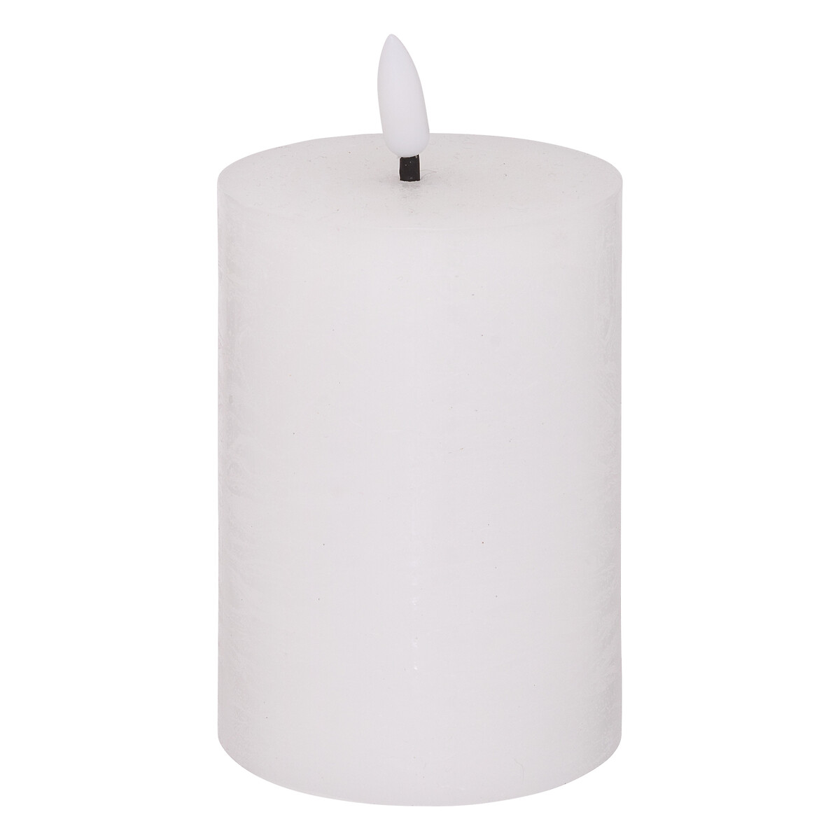 Round LED Candle "Molia" White, 7x13 cm White