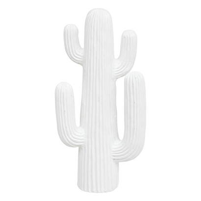 Decorative cactus 'rodrigo' white, h.38 cm