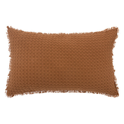 Honeycomb cushion "widdy" terracotta rose, 30x50 cm