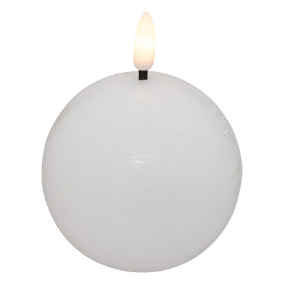 Led ball candle "molia" white, d. 8 cm