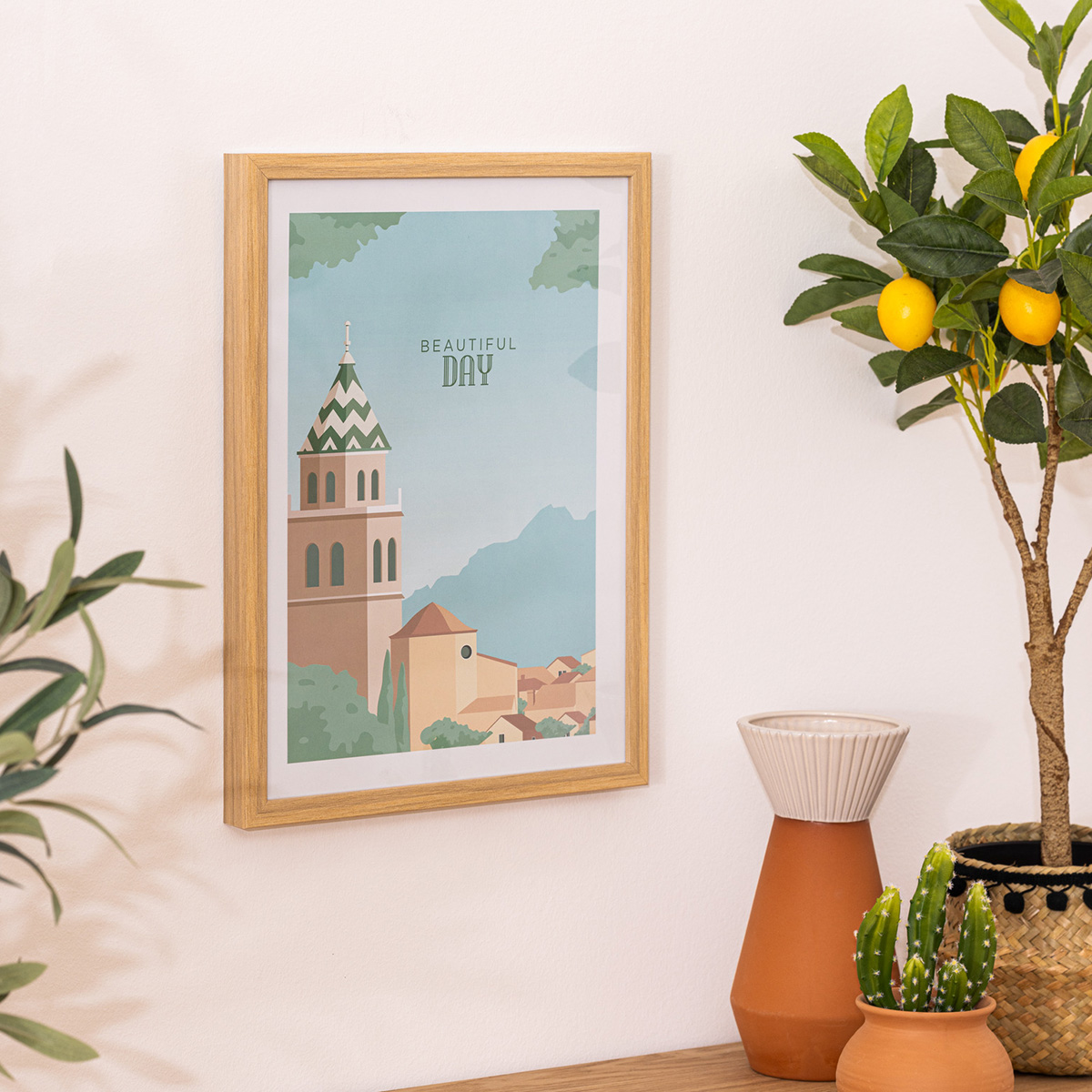 Framed Poster Day "François" 30x40 cm Multicolor 2