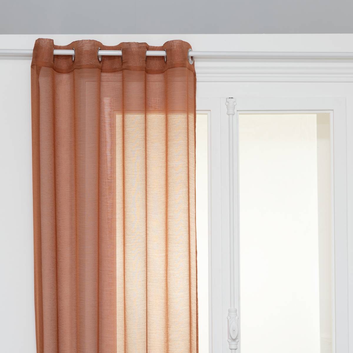 "Moly" Sheer Curtain Terracotta Rose, 135x240 cm Terracotta pink