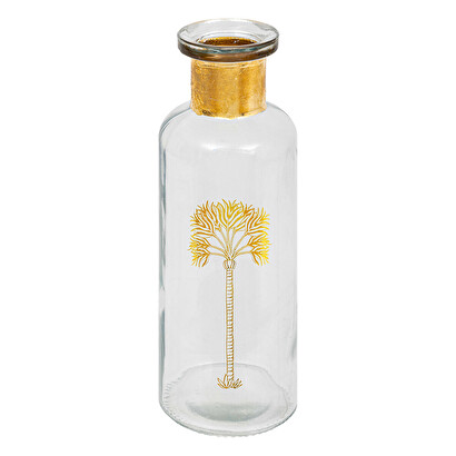 Vase "tropical boudoir" glass, gold, h.22 cm