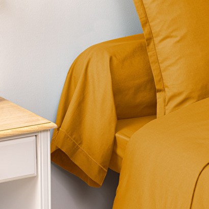 Bolster pillowcase ochre yellow, 85x185 cm