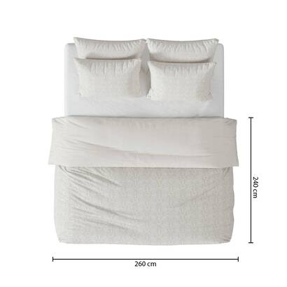 3-piece printed bedding set "nalh" beige, 260x240 cm