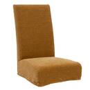 Chair cover "Jana" Ochre yellow chenille fabric Ochre