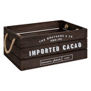 Set of 3 wooden crates "Denys" Black, L.23/29/35 cm Tonka brown