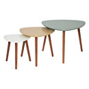 "Mileo" Nesting Tables Green, Ochre Yellow, White, L.34/46/60 cm Model 5