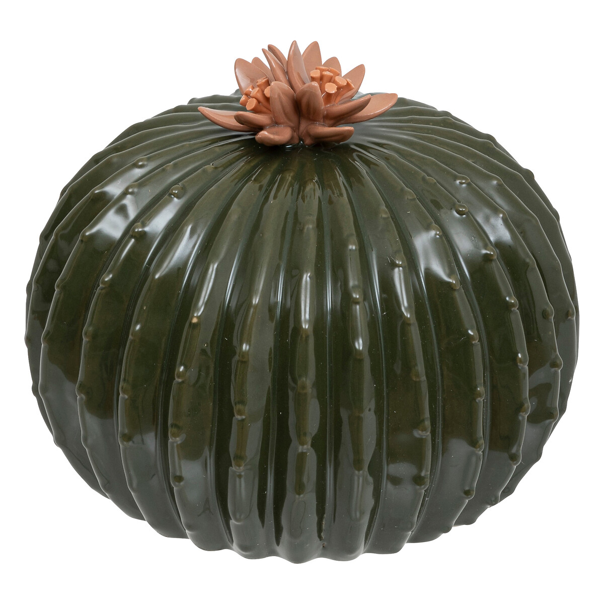 Decorative cactus, ceramic Green, H.15 cm Grey green