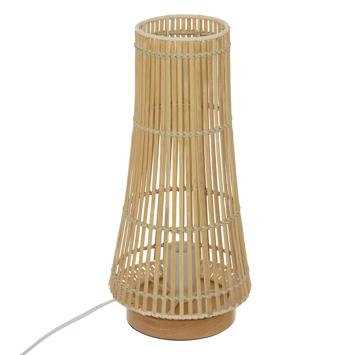Lamp "Mahe" Bamboo, H.38 cm Beige