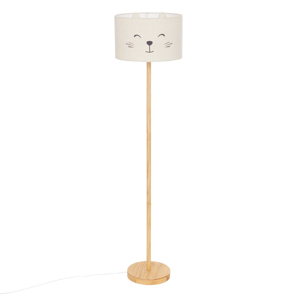 Children's Floor Lamp Cat "Felix" White, H.152 cm White