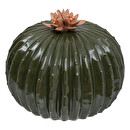 Decorative cactus, ceramic Green, H.15 cm Grey green