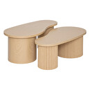 Set of 2 coffee tables "Soleya" L.95/99.5 cm Beige