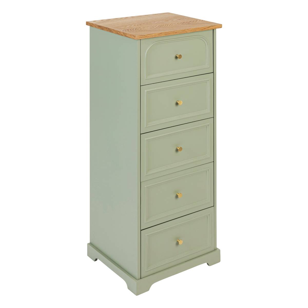 Chest of Drawers "Mohea" Celadon Green, 5 drawers Celadon green
