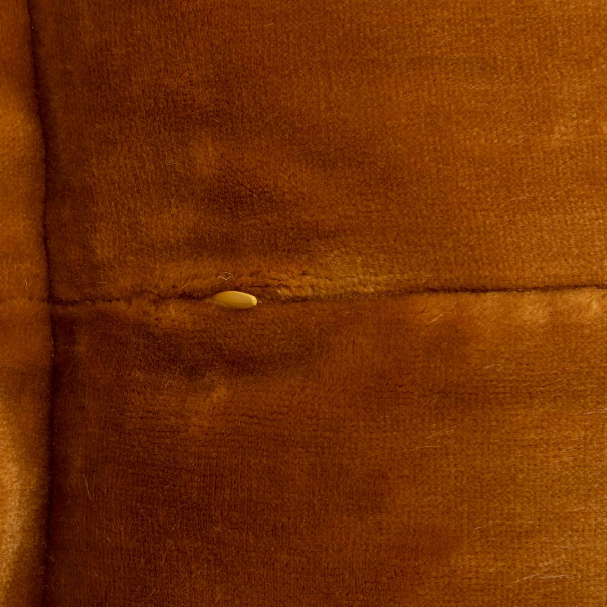 Flannel Cushion "Cuddly" Beige linen, 45x45 cm Mustard yellow