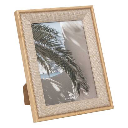 Photo frame "zera" beige fabric, 13x18 cm