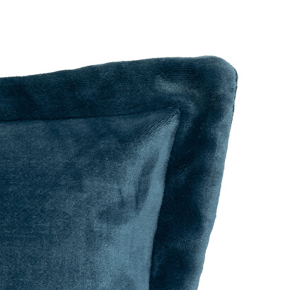 Flannel cushion "cuddly" aegean blue, 53x53 cm