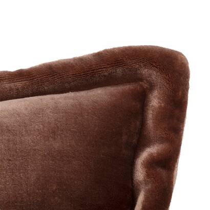 Flannel cushion "cuddly" brown, 38x58 cm