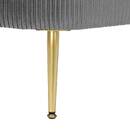 Velvet storage bench "Solaro" Gray, 100x40 cm Grey