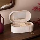 Jewelry Box "Enya" Velvet, Beige, L.25.5 cm Beige