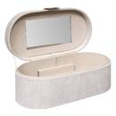 Jewelry Box "Enya" Velvet, Beige, L.25.5 cm Beige