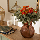 Artificial Autumn Bouquet "Pery" H.33 cm Orange