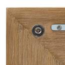 3-door glass sideboard "Lousada" Acacia, 160x80 cm Wood
