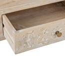Console with 2 drawers "Shirel" Mango wood, L.120 cm Brown