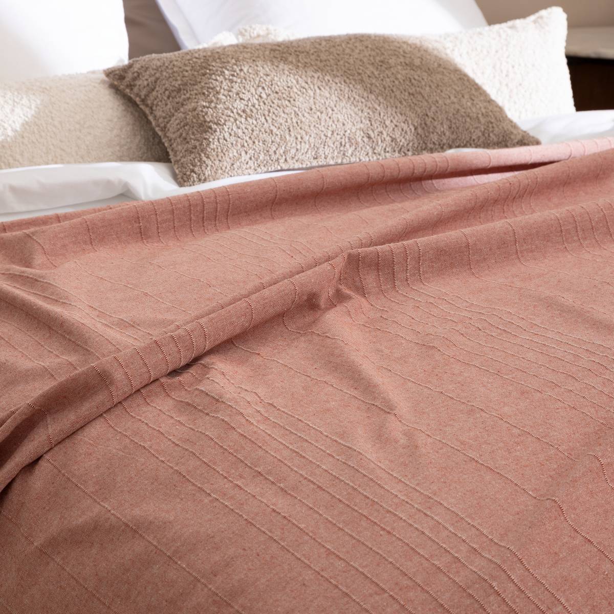 Boucle Cushion "Soana" Beige linen, 30x50 cm Linen beige