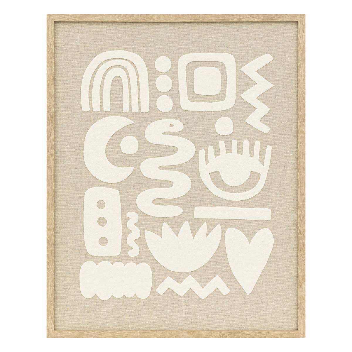 3D Wall Decor "Petra" Linen canvas, Beige, 40x50 cm Beige
