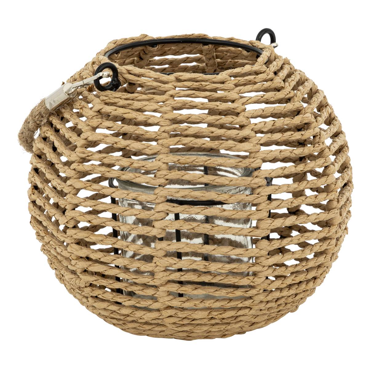 Round Lantern "Maty" H.15 cm Brown