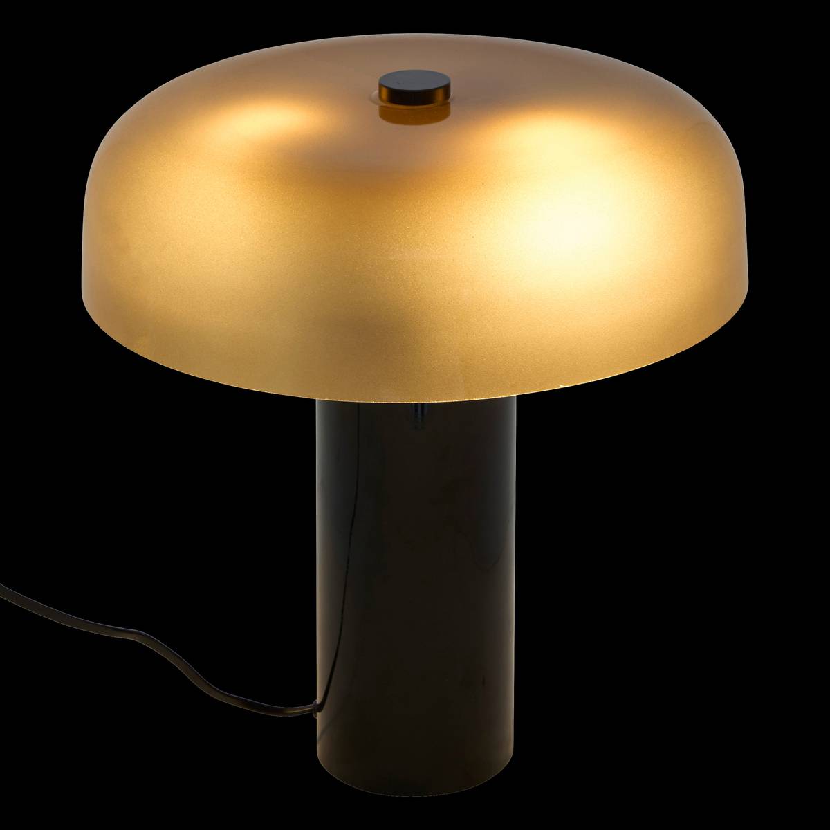 Cylindrical Lamp "Jody" Glass, Amber, H.37 cm Amber