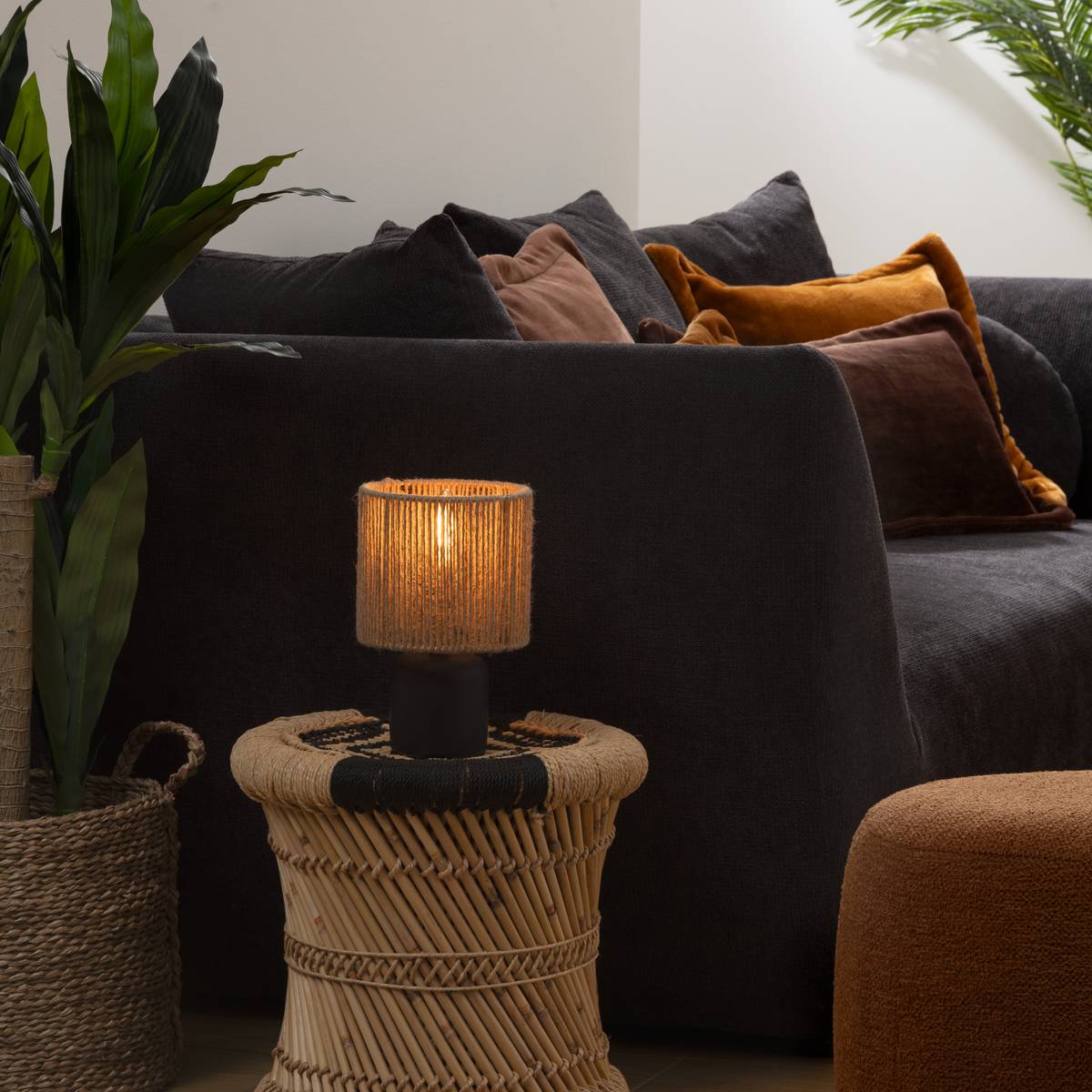 Table Lamp "Koby" Black, H.24 cm Black