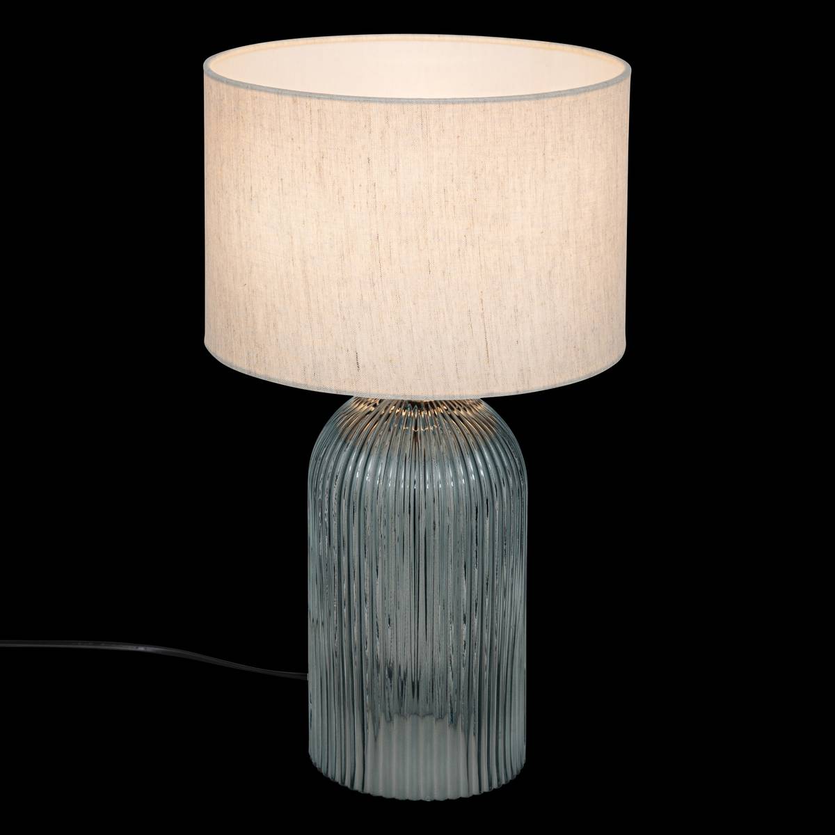 Table Lamp "Mati" Glass, Blue, H.42 cm Blue