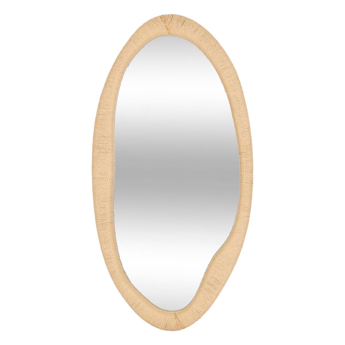 Organic Rope Mirror "Laia" Beige, H.114 cm Beige