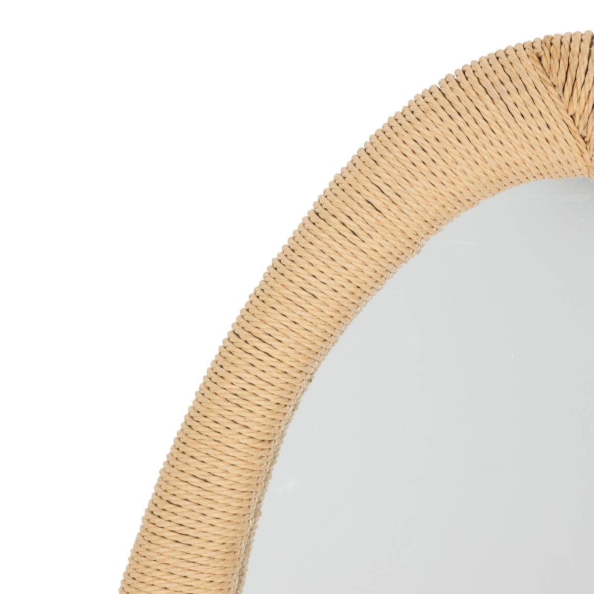 Organic Rope Mirror "Laia" Beige, H.114 cm Beige