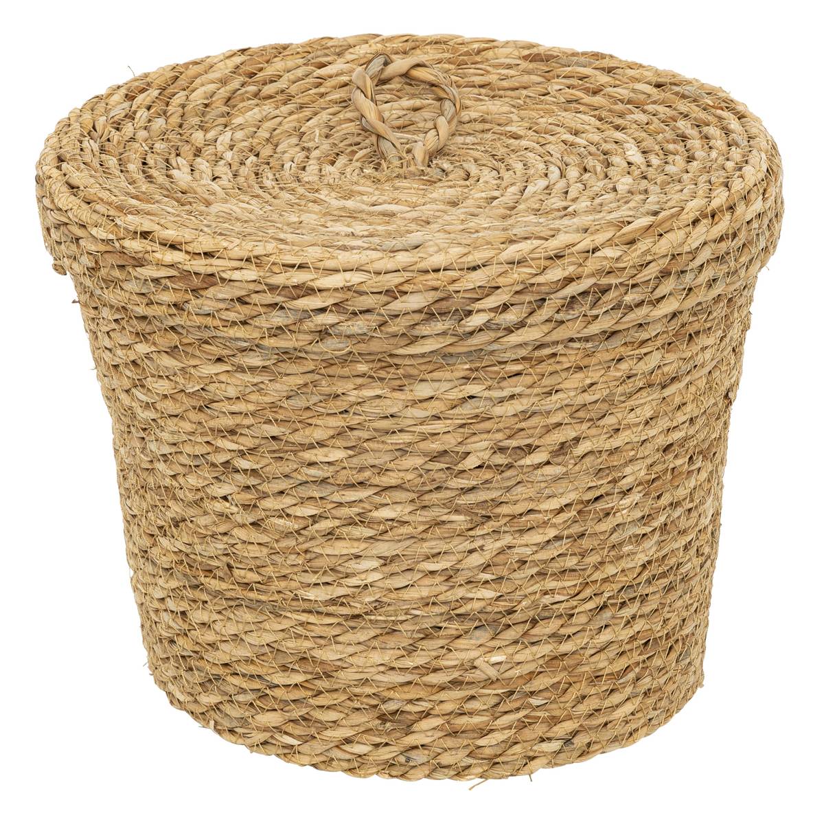 Set of 9 round baskets "Little Cottage" Rod, D.14/19/24/28/35 cm Beige