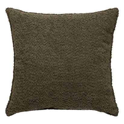Boucle cushion "soana" khaki green, 45x45 cm