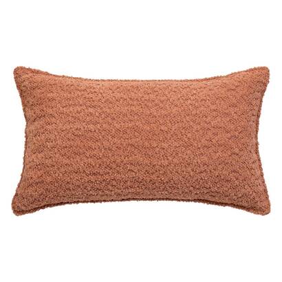 Boucle cushion "soana" terracotta, 30x50 cm