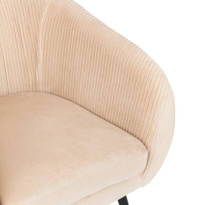 Armchair "solaro" velvet, beige