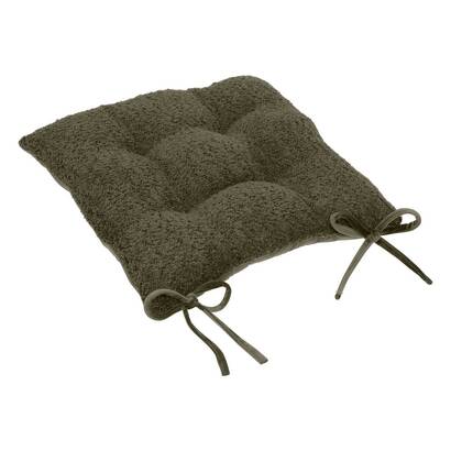 Chair cushion "soana" bouclette, khaki green, 38x38 cm