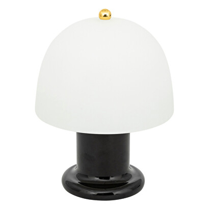 Led table lamp "rick" black, h.21 cm
