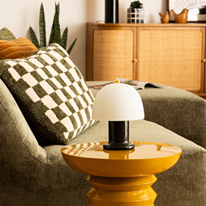 Led table lamp "rick" black, h.21 cm