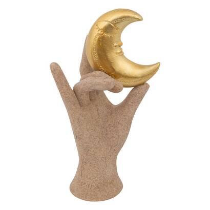 Hand decor "samina" beige, h.21 cm