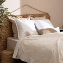 Boucle Cushion "Soana" Beige linen, 30x50 cm Linen beige