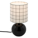 Ceramic Lamp "Tim&eacute;o" Black pattern, H.25 cm Black and white